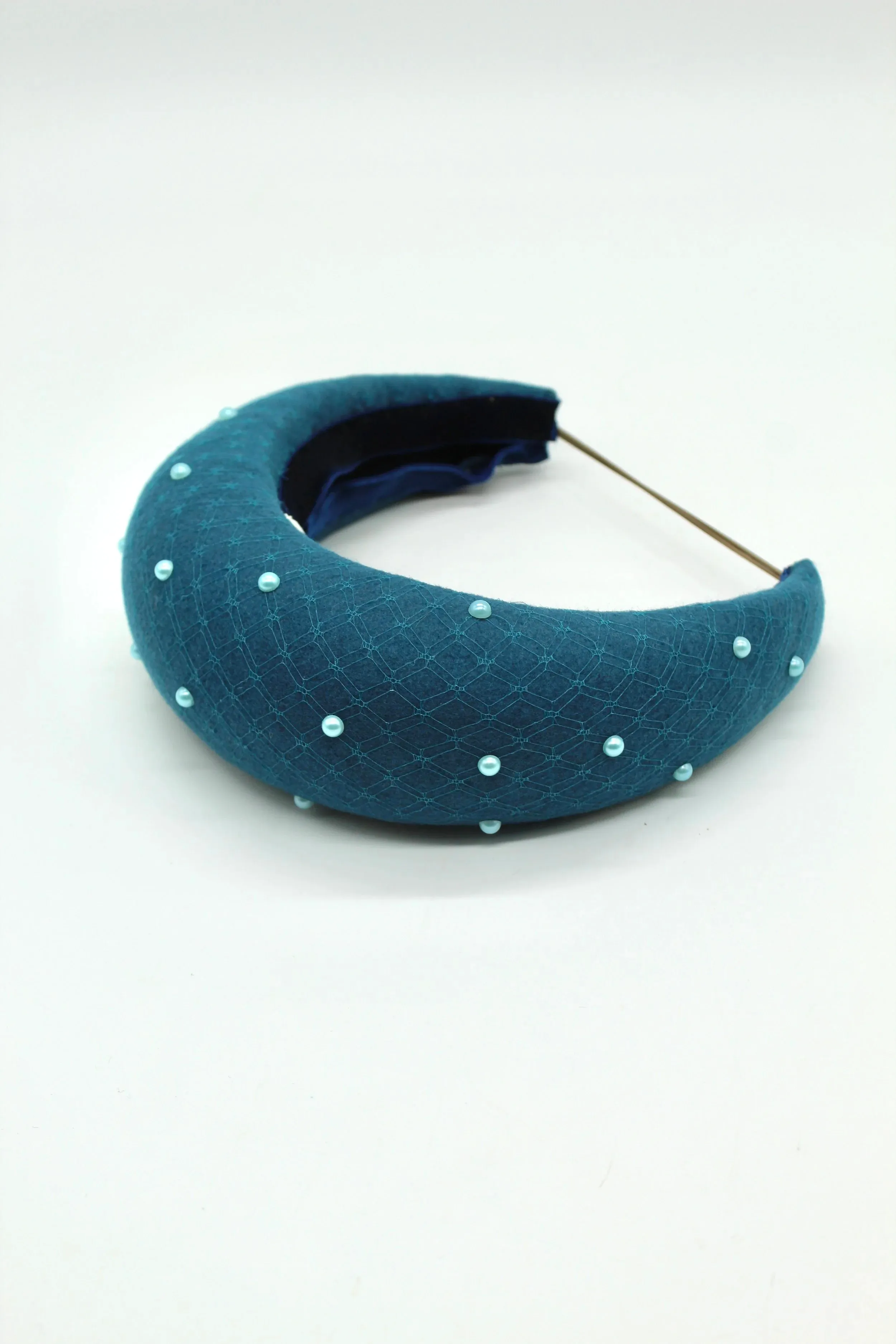 Pearl Felt Headband - Teal