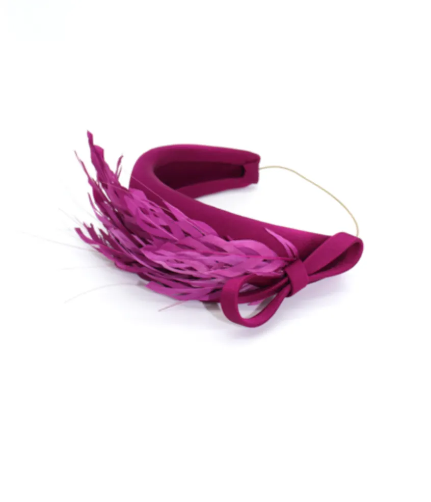 Plum Feather Headband