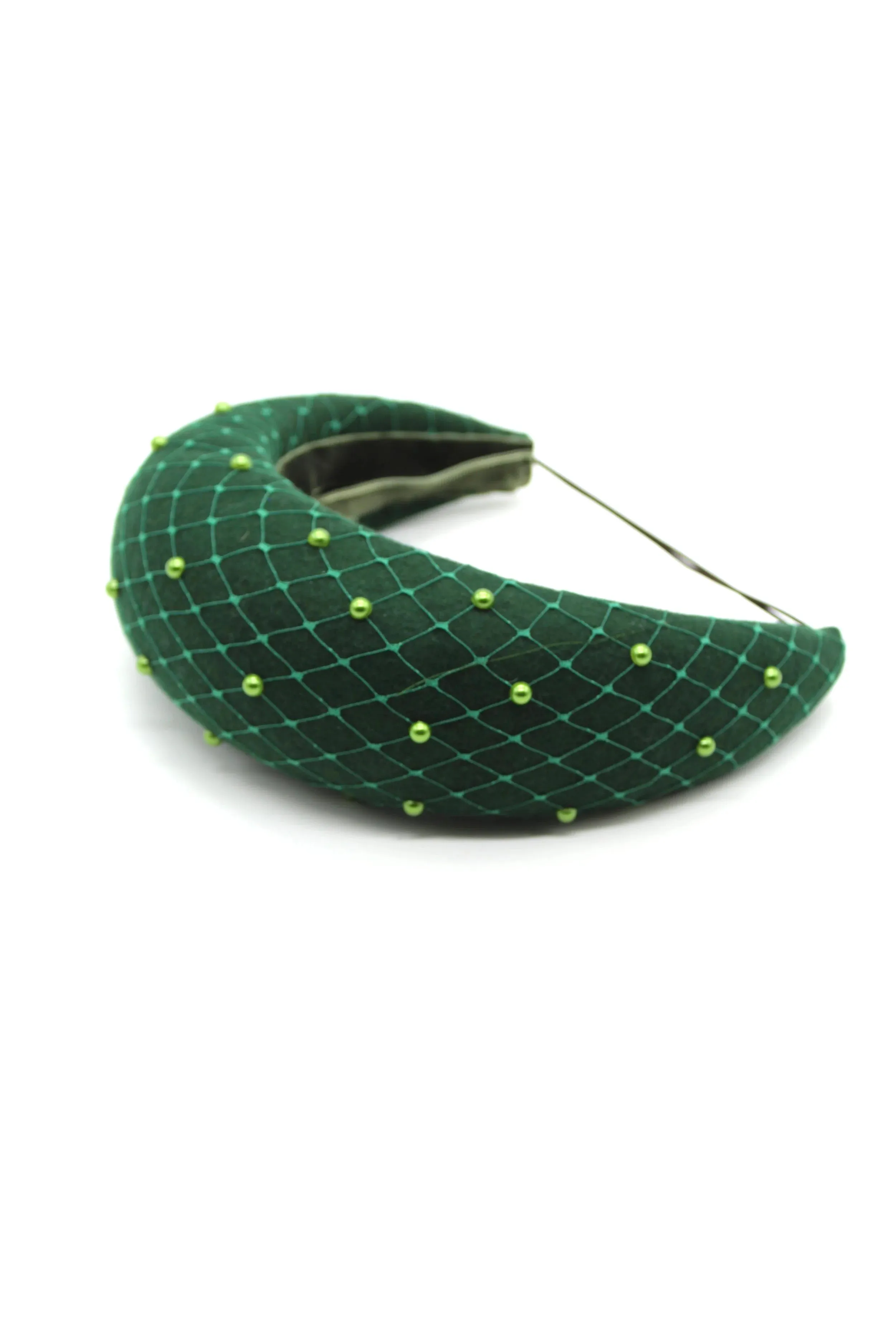 Pearl Felt Headband - Green