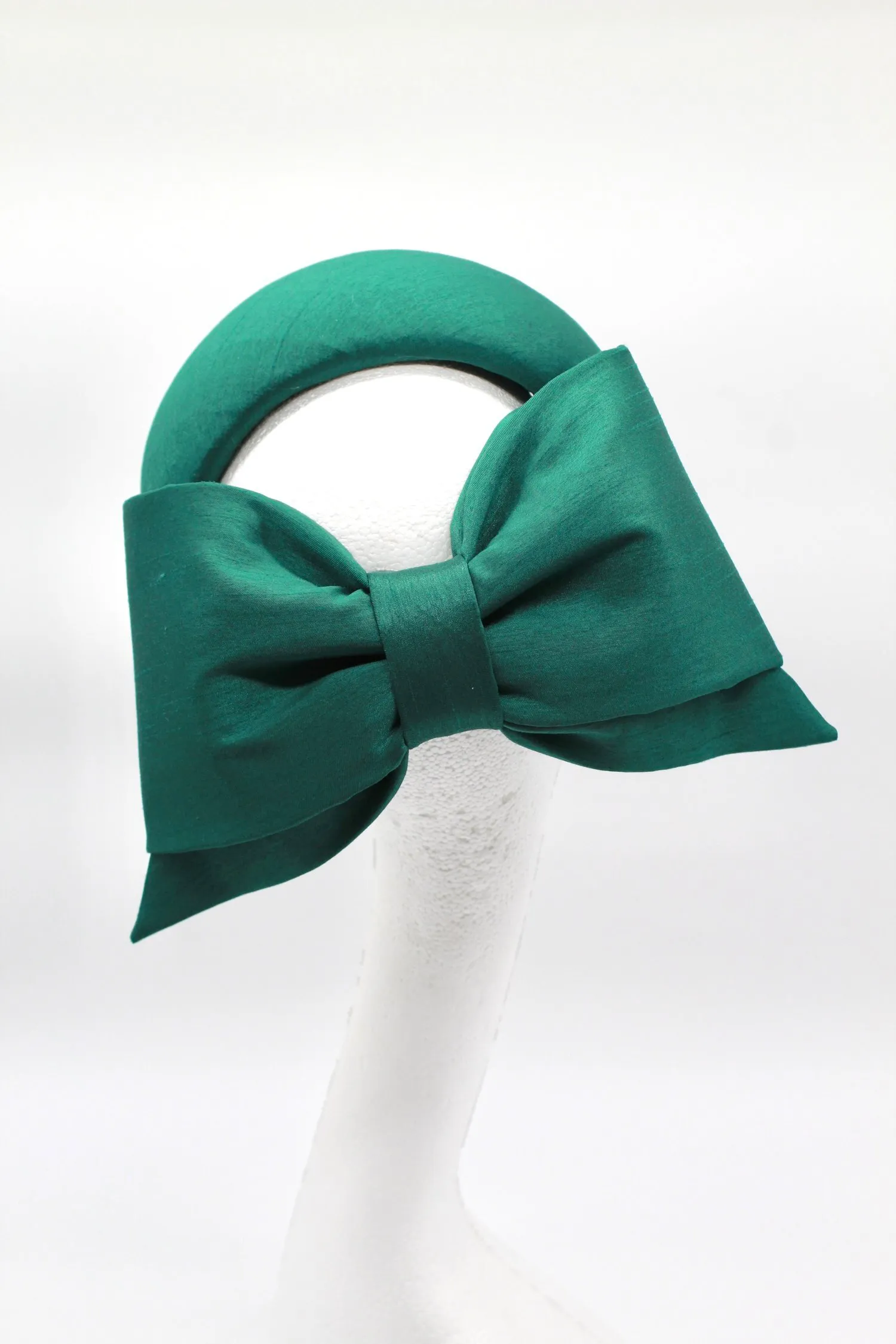 Bow Band - Forest Green Silk