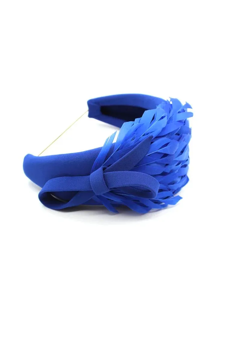 Cobalt Blue Feather Headband