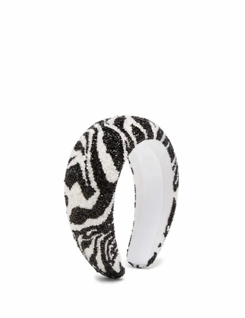 Sequin Headband - Black and white