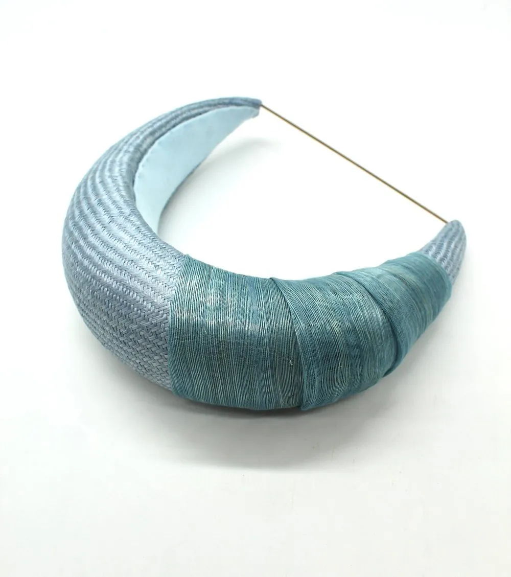 Abaca wrap headband - pale blue