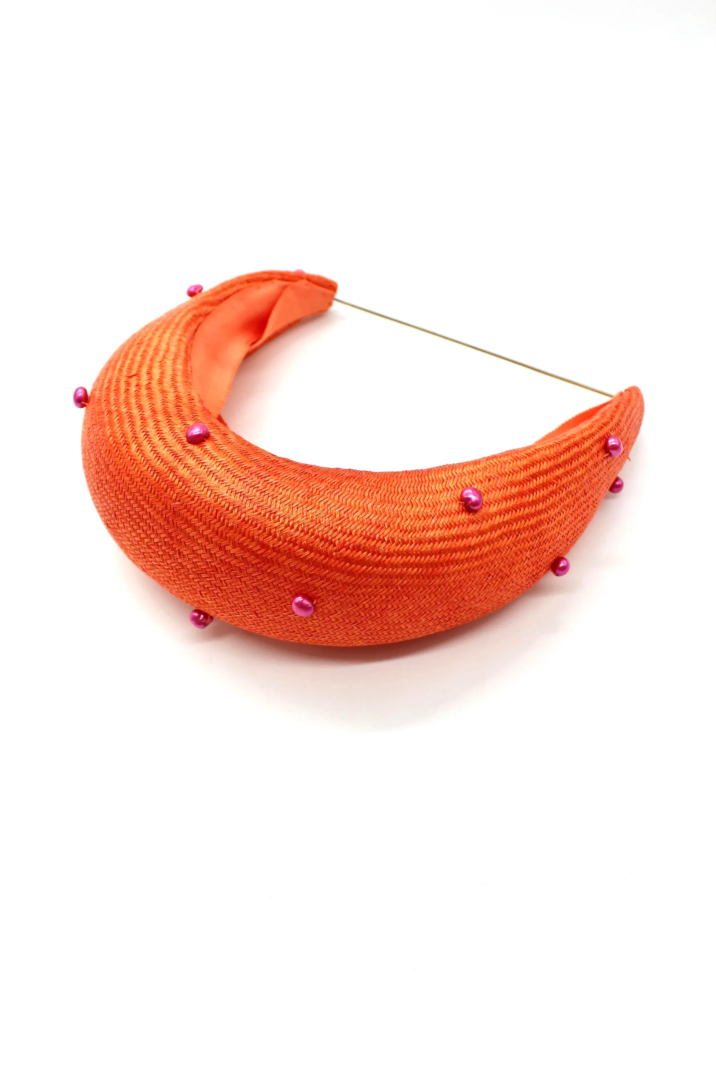 Orange Pearl Stud Headband