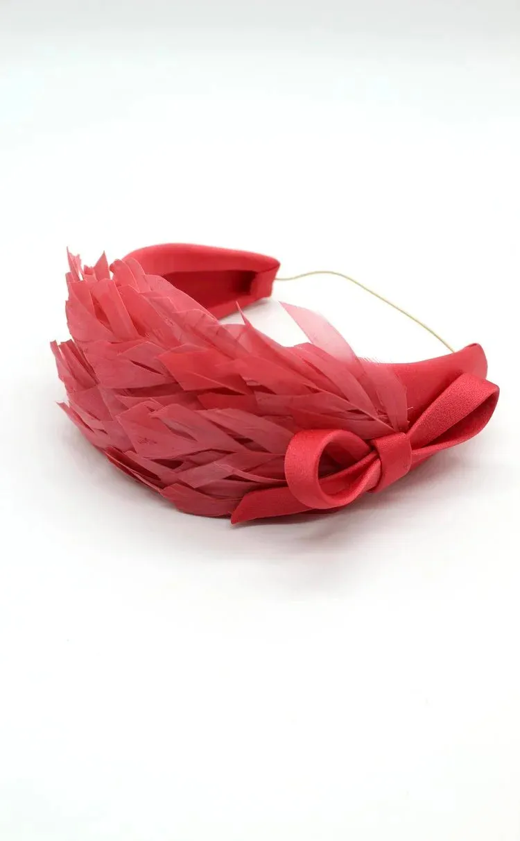Coral Feather Headband