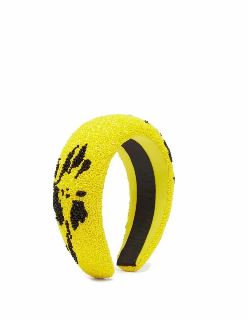 Sequin Headband - Yellow and black