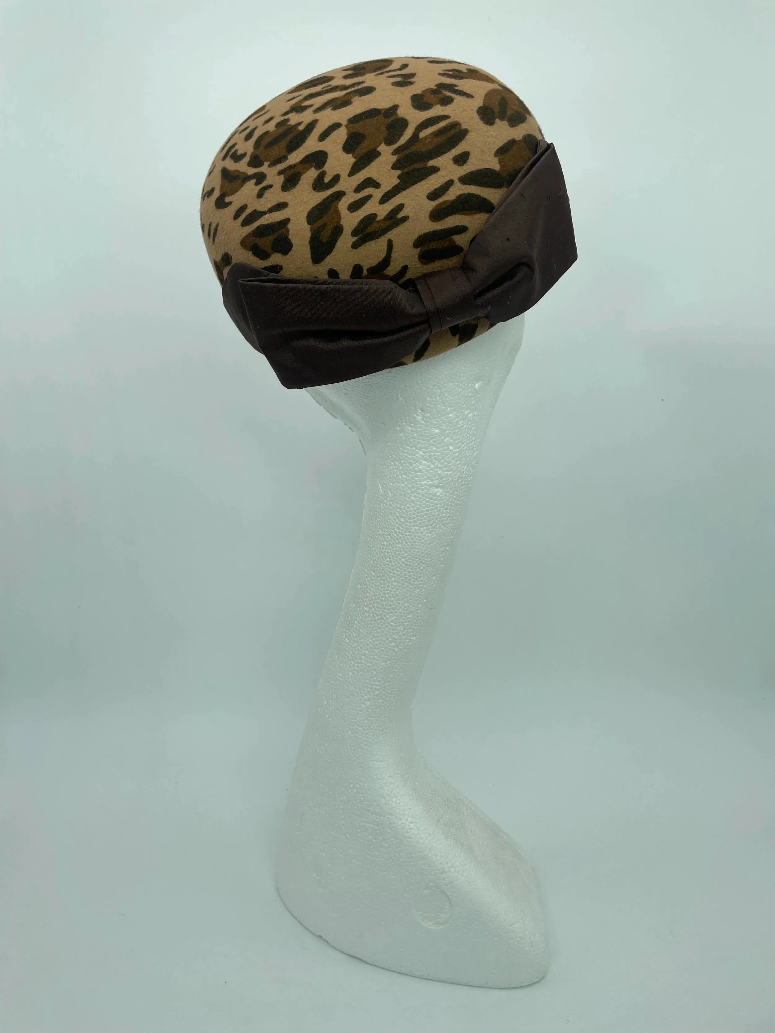 Leopard print pillbox