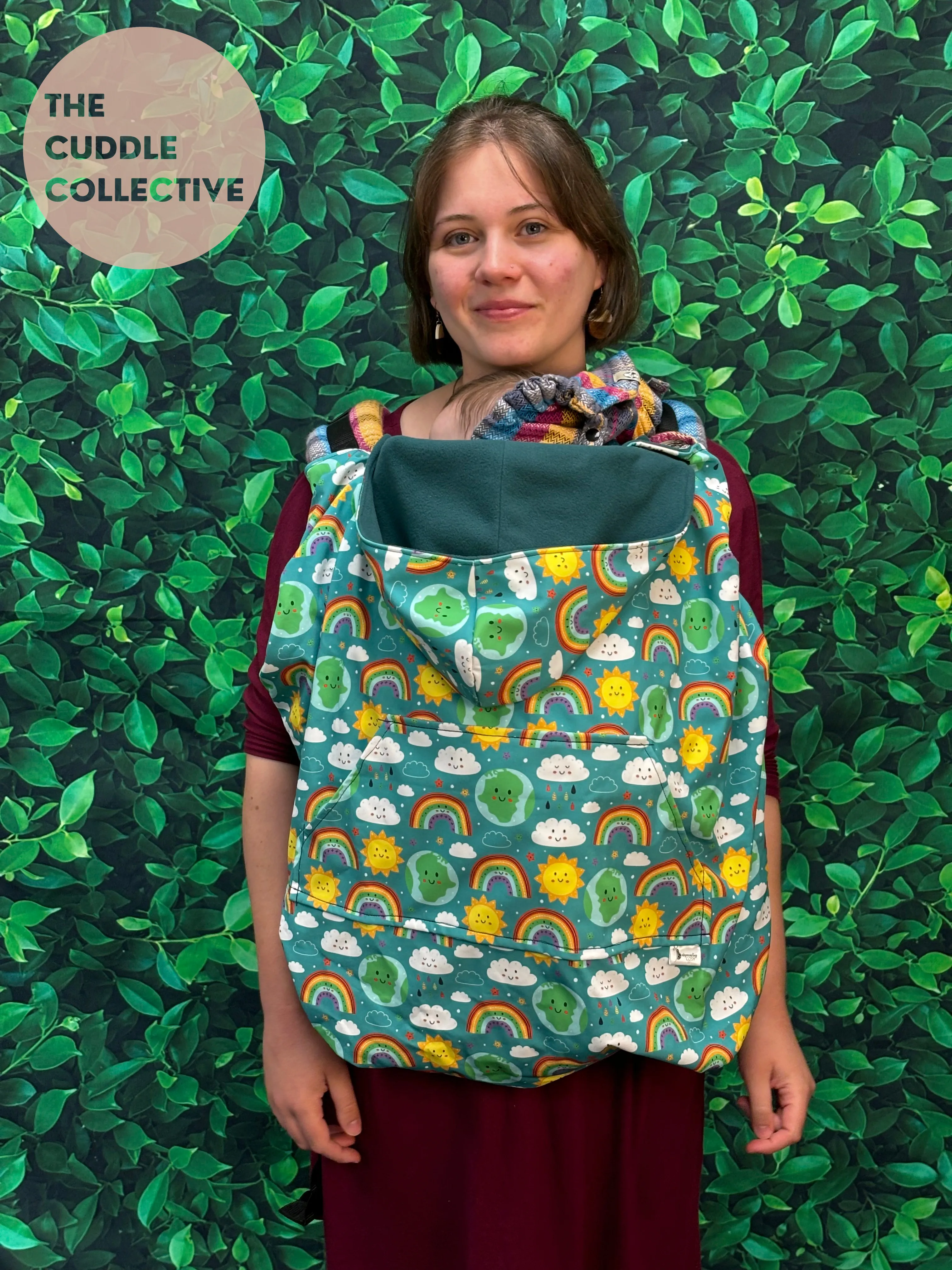 Babywearing Cosy - Baby wearing cover - Rainbow/World/Cloud 