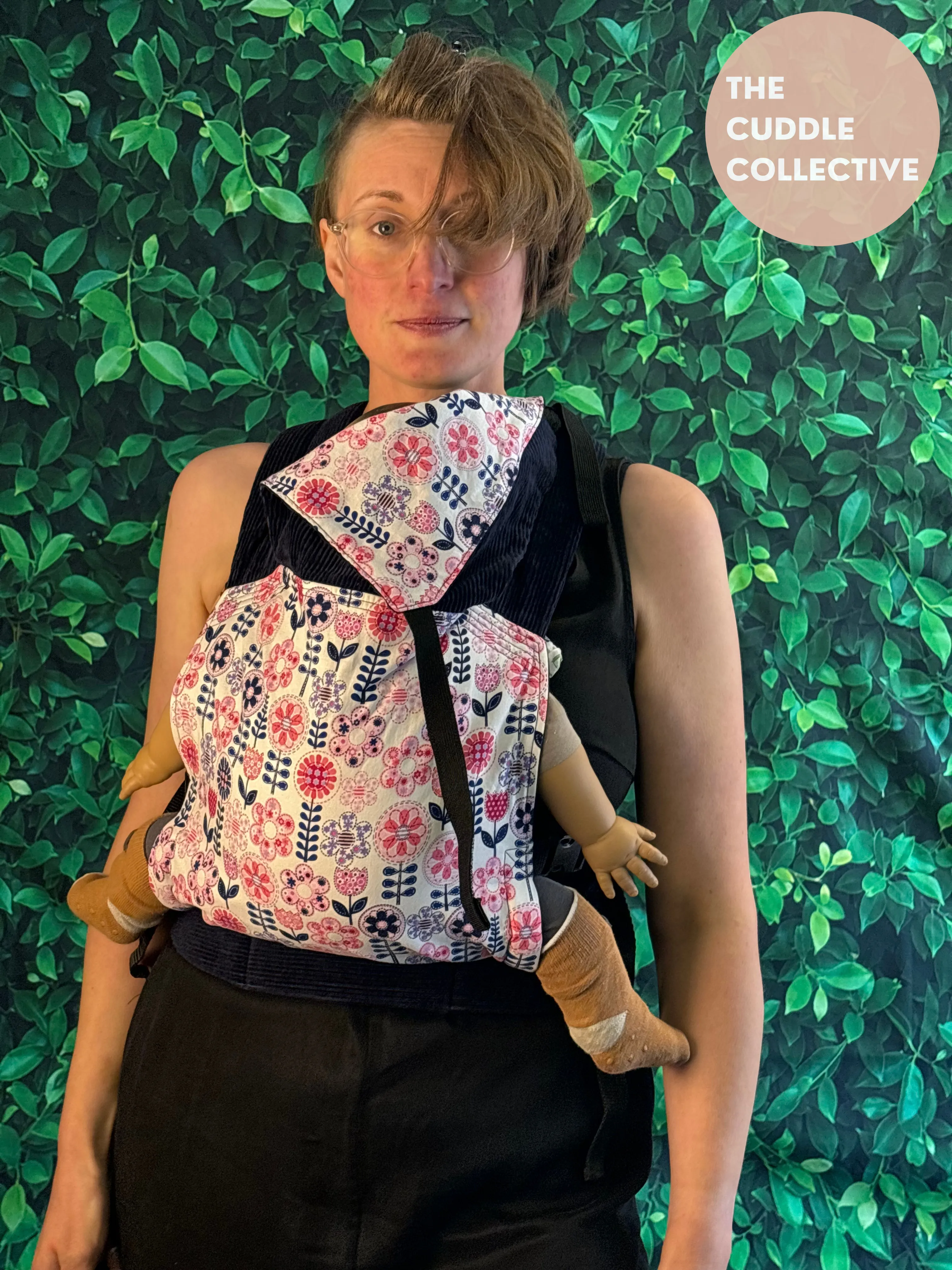 Sleepy Nico - Baby Carrier - Pink blue and purple flowers