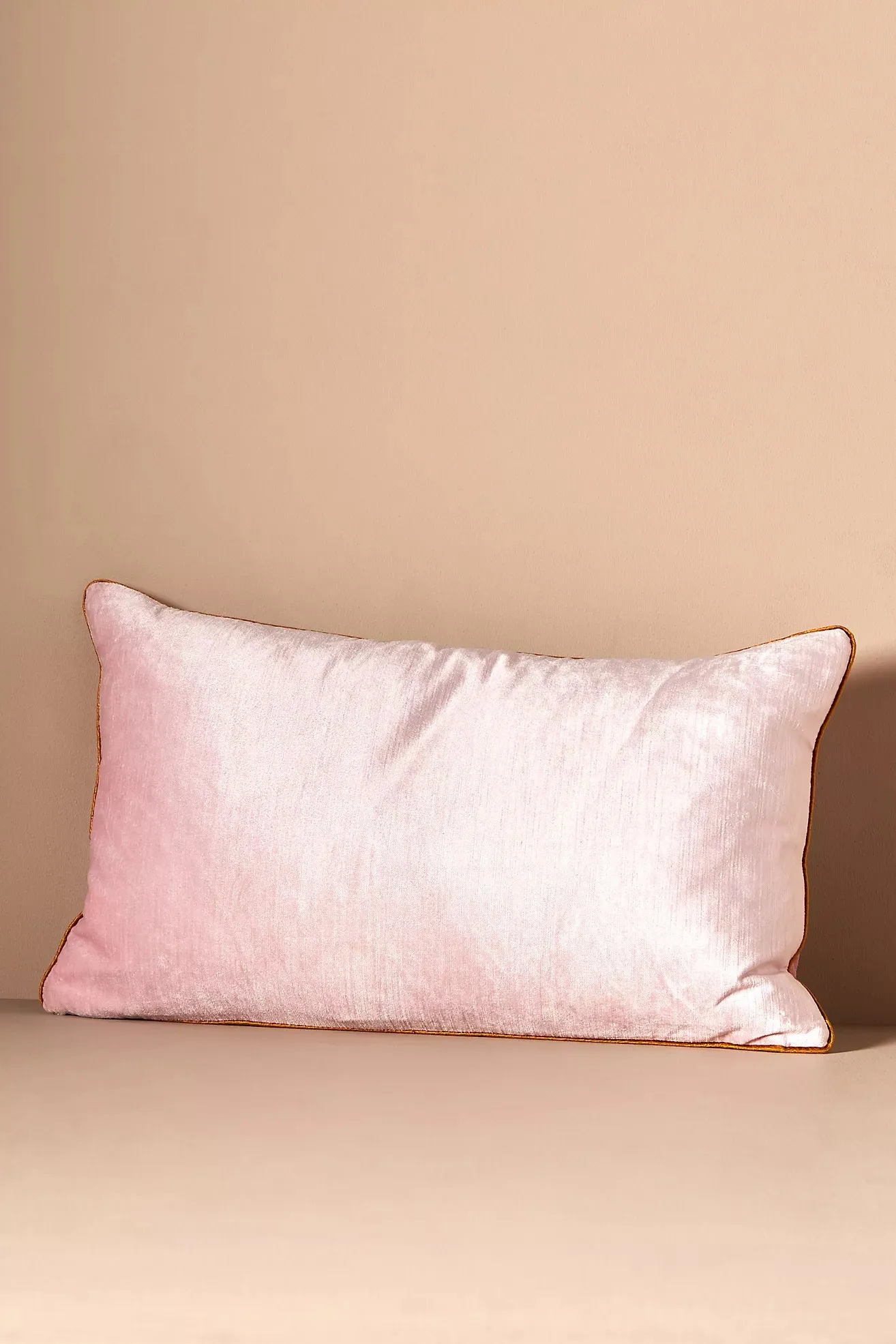 Pink Velvet Lumbar Pillow