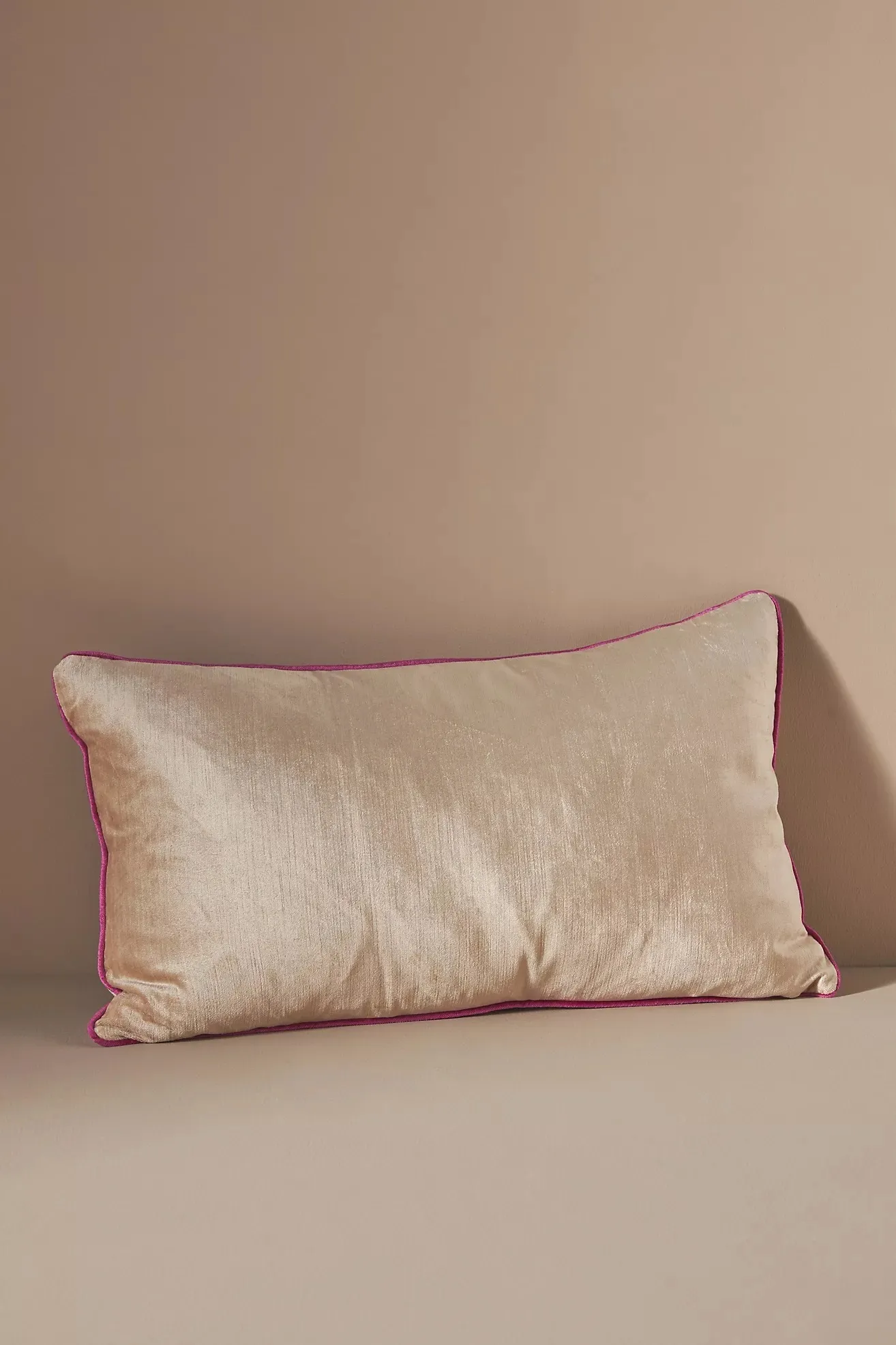 Sand Velvet Lumbar Pillow