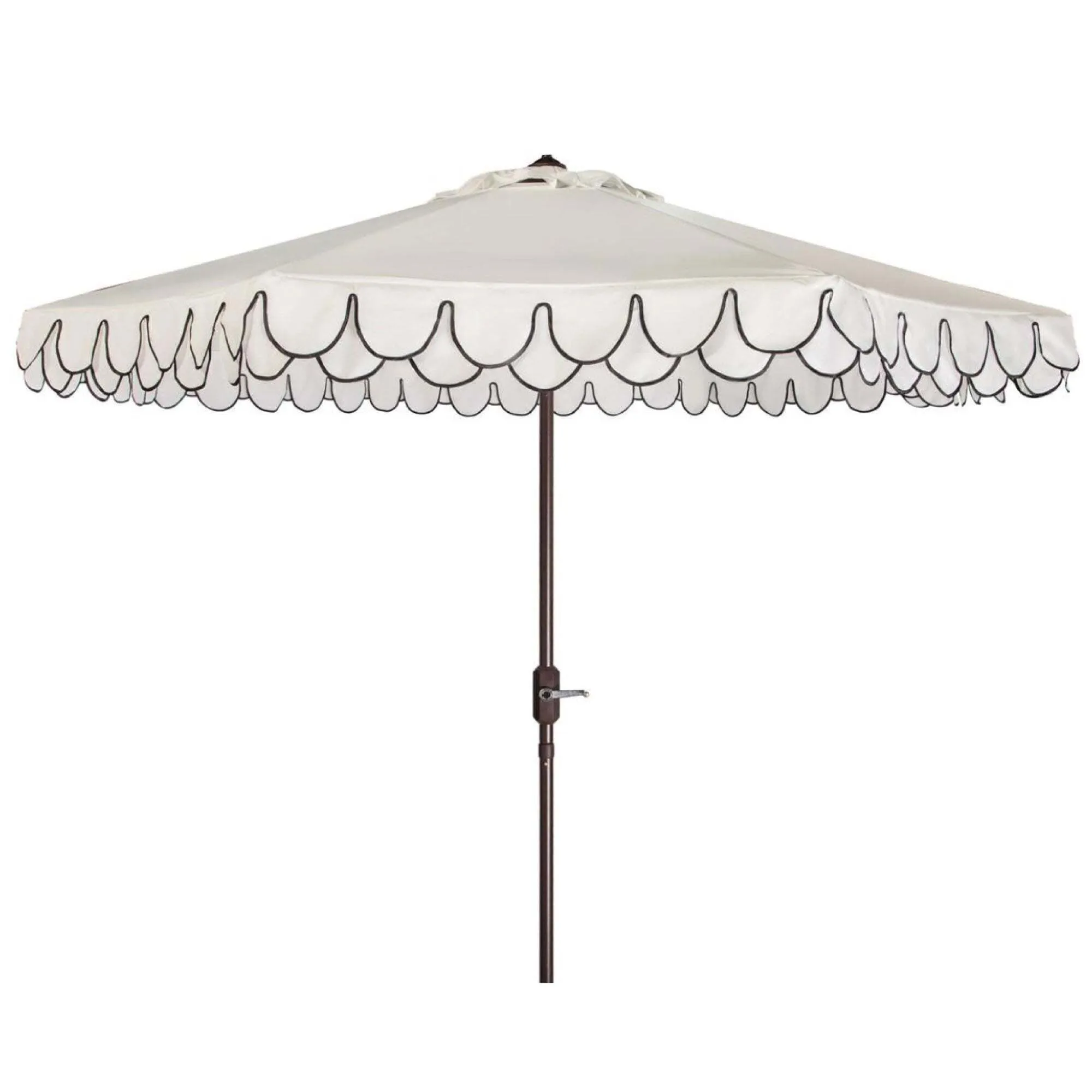 Black & White Scalloped Umbrella