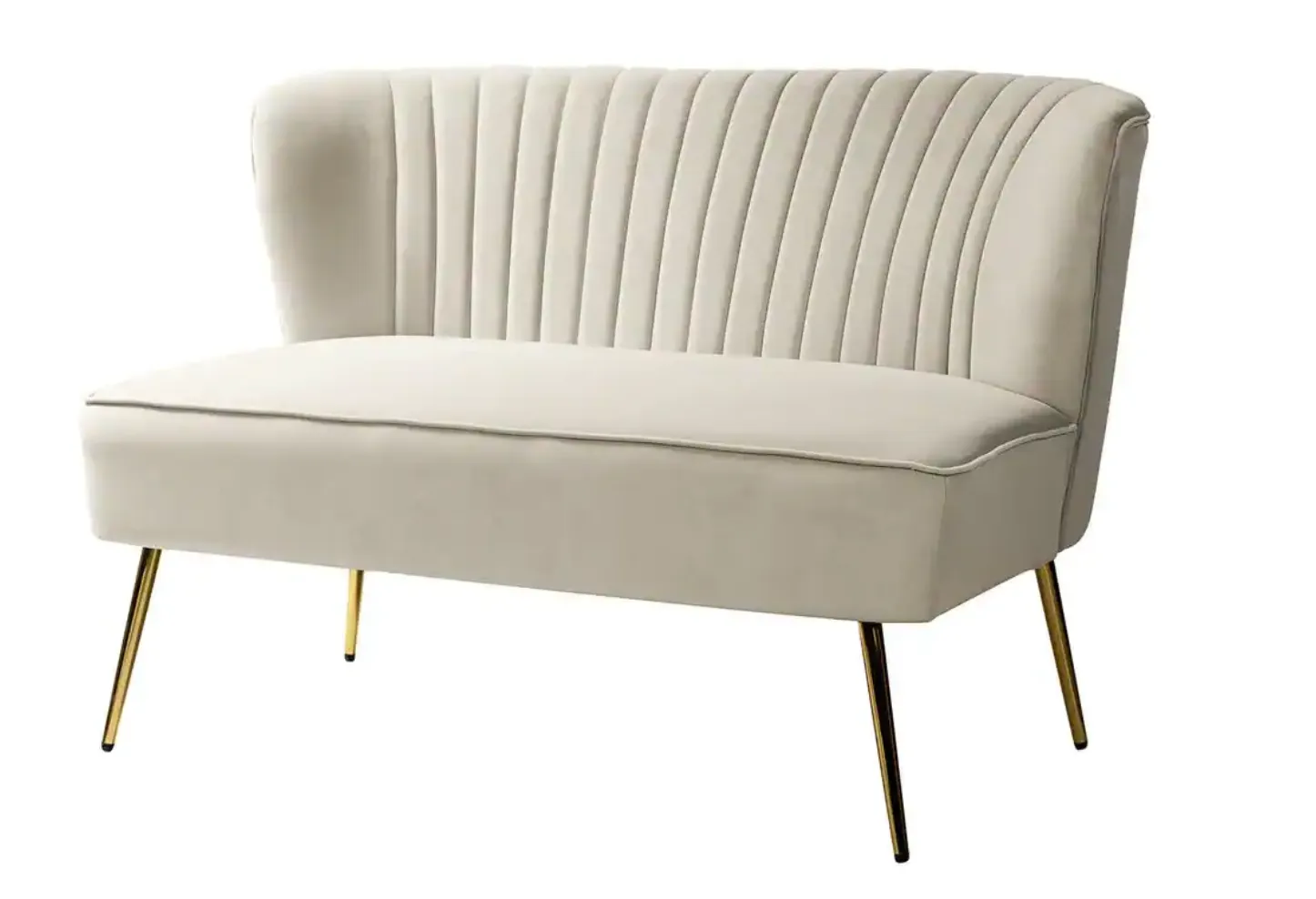 Cream Velvet Sweetheart Sofa