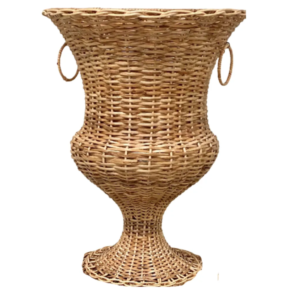 Tall Wicker Urn