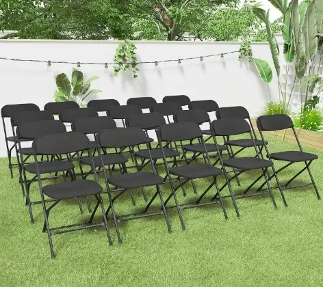 Black folding chair