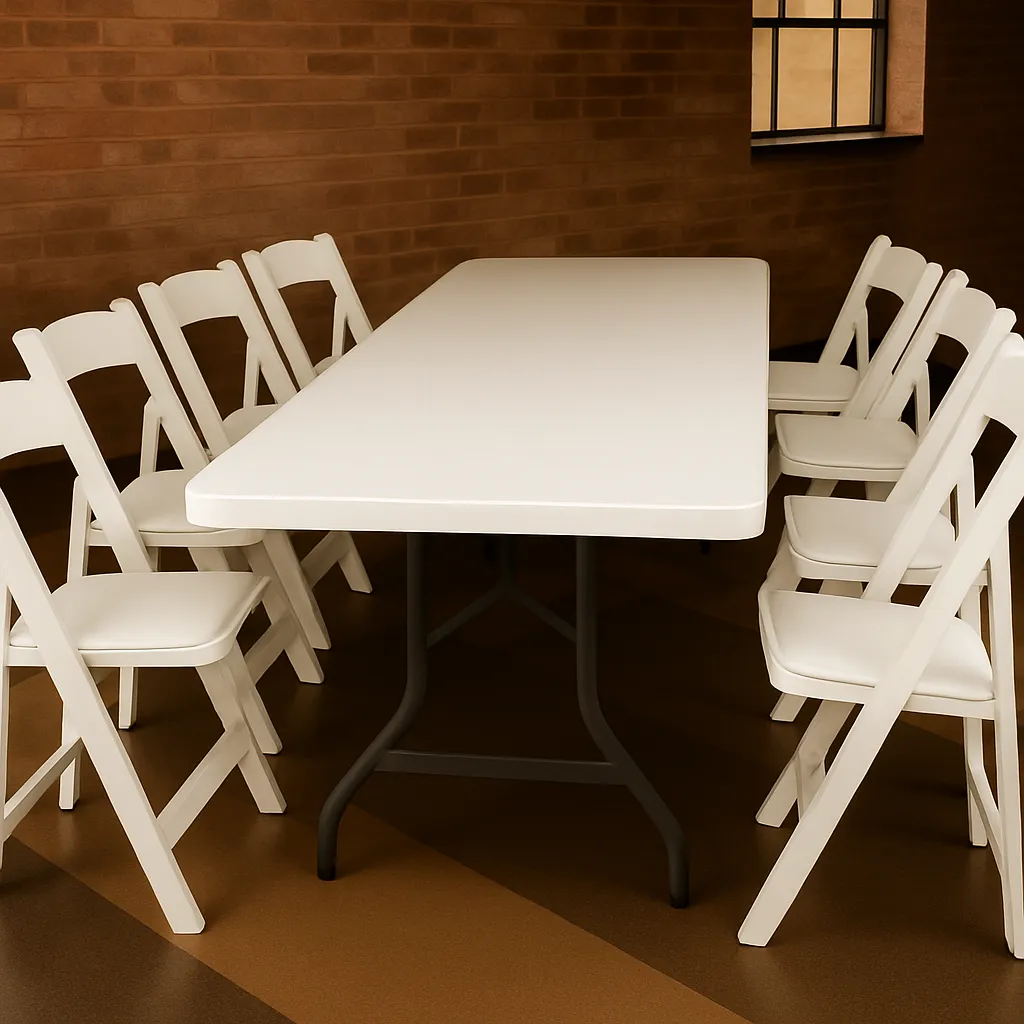 Long tables (8-foot, white)