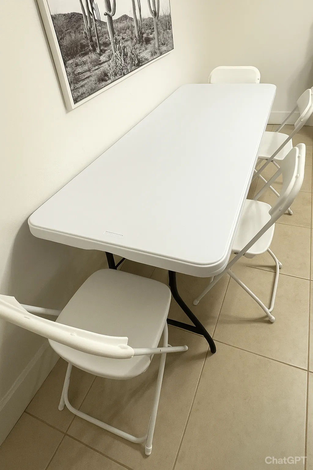 White 72 inch rectangular table