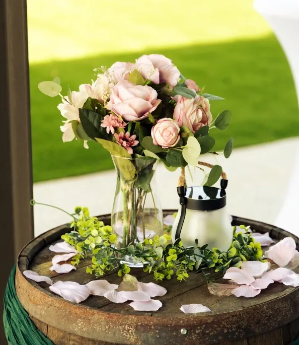 Tall flower centerpieces with flowers