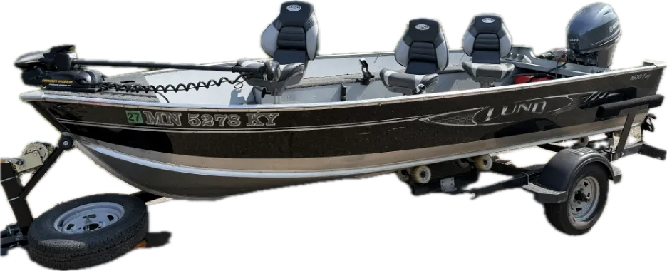 Lund 16’ Fury 40hp EFI Yamaha, Bow Trolling Motor