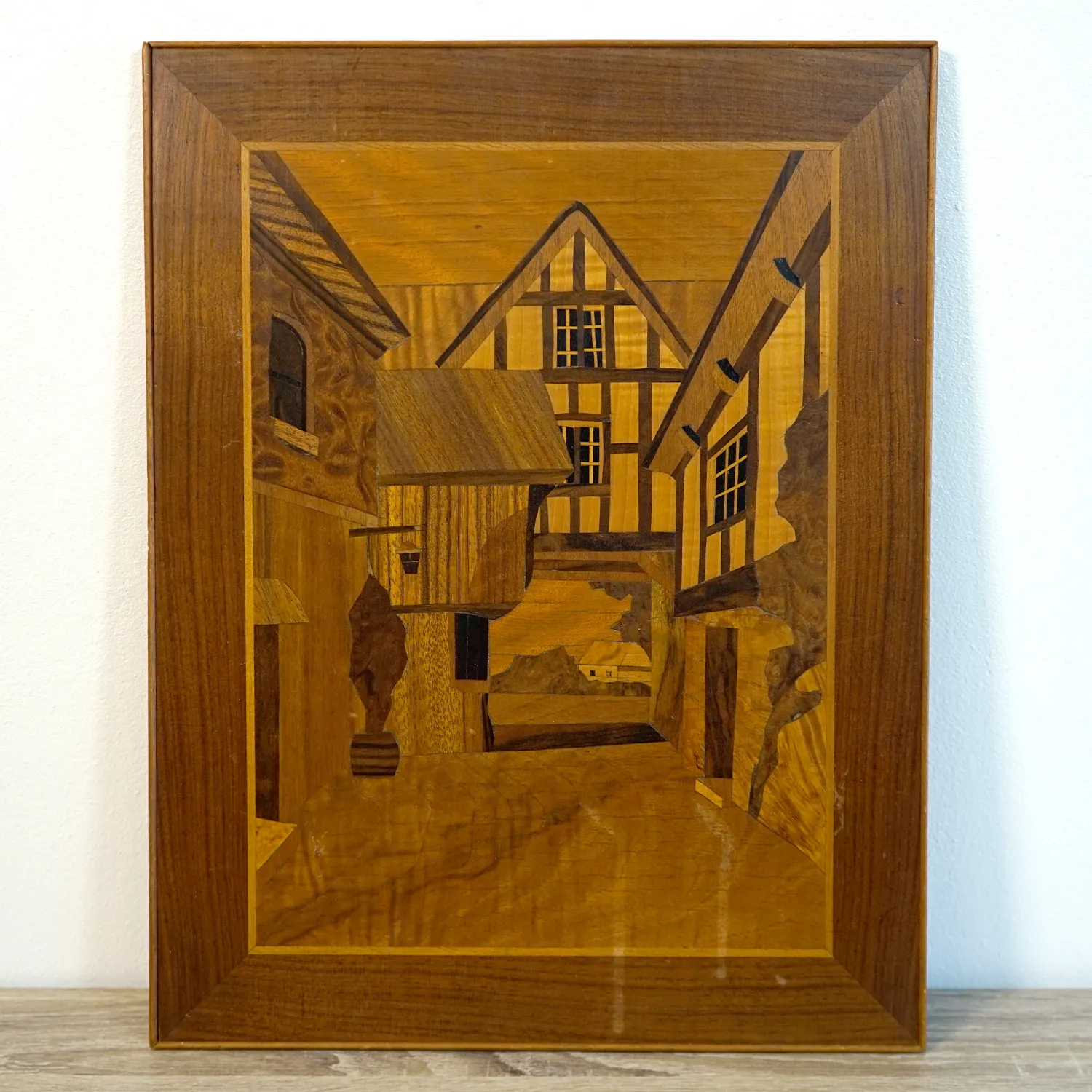 Wood Veneer Village Artwork
