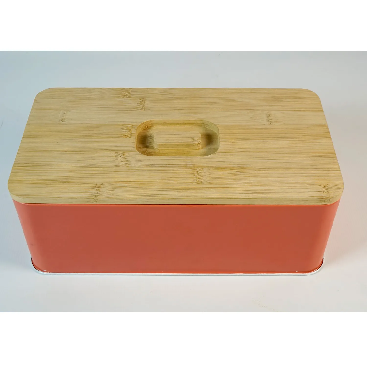 Peach and Bamboo Bread Bin