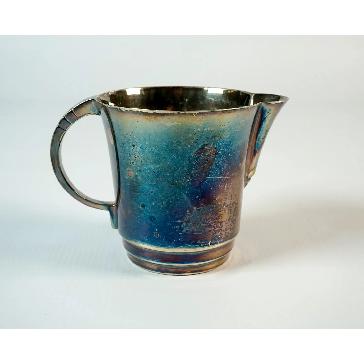 Aged Silver Milk Jug