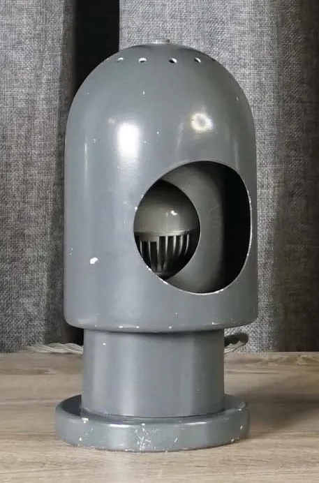 Vintage Grey Metal Lamp