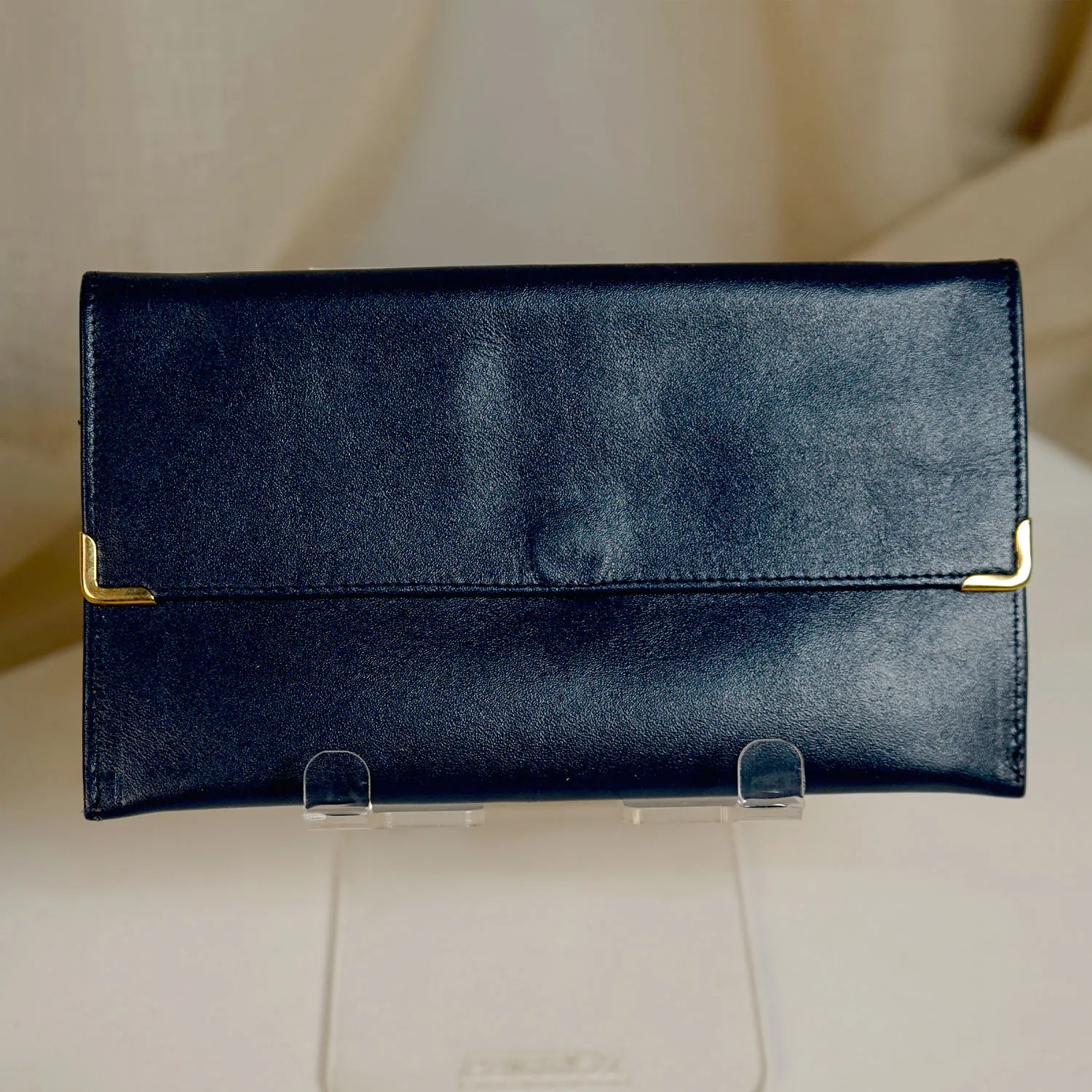 Vintage Blue Leather Purse