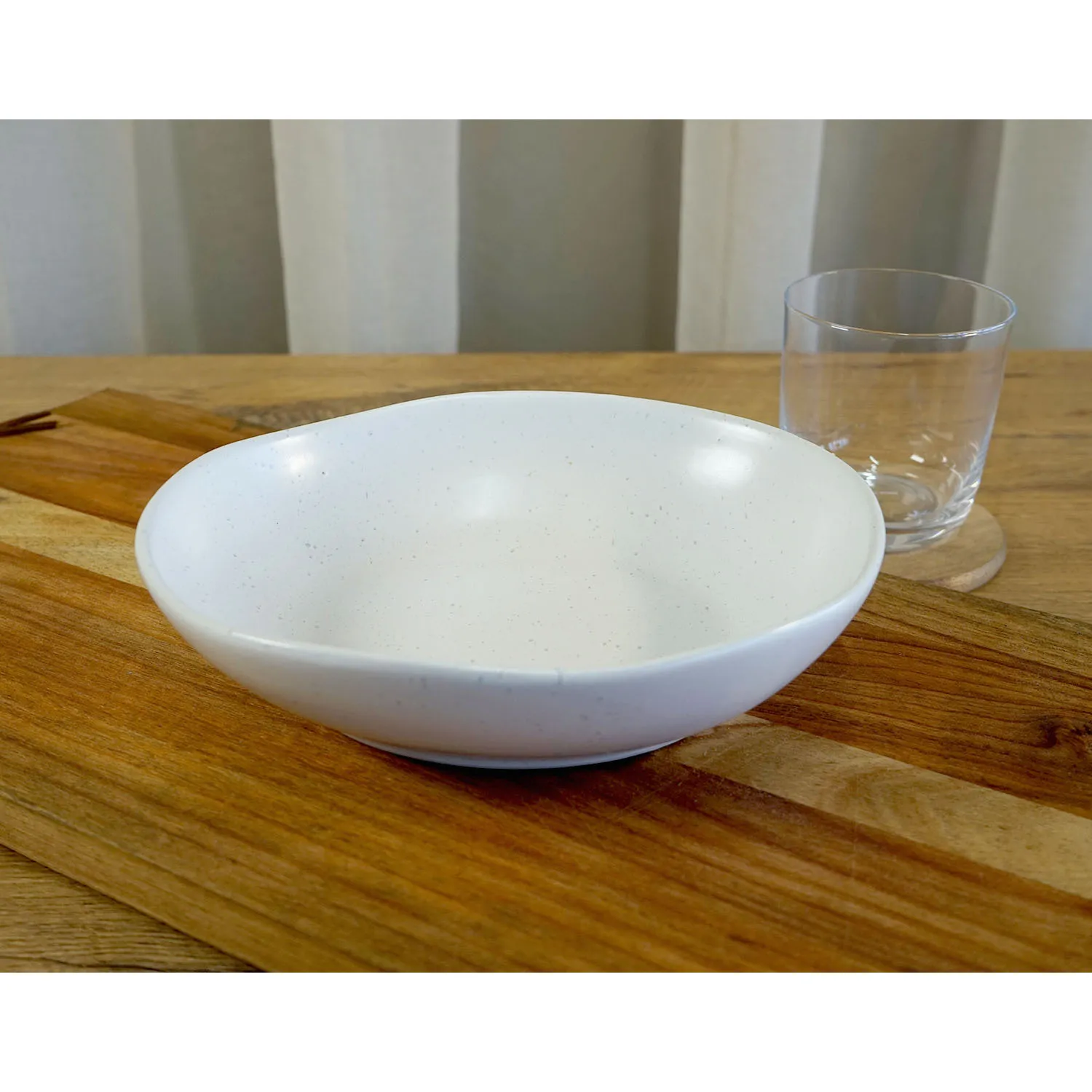 Wonky Oval White Bowl