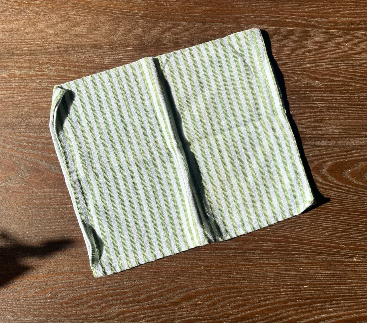 Green and White Stripe Dish Cloth