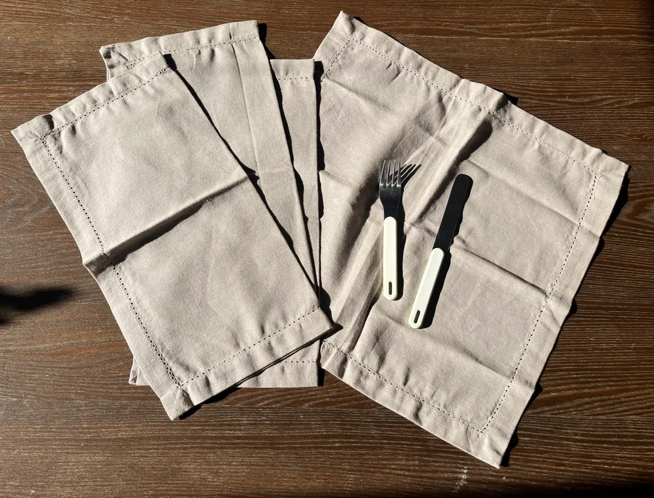 Beige Hemstitched Napkins