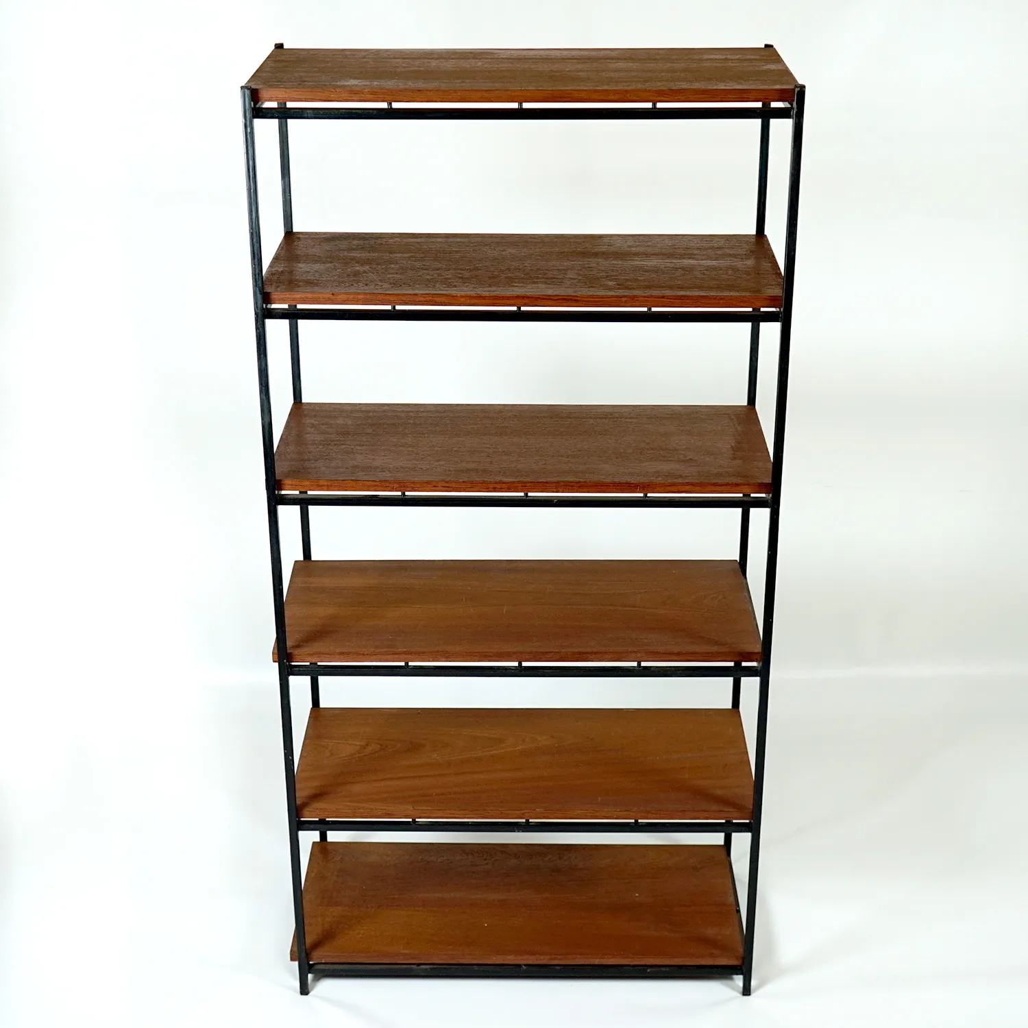 Black Metal and Wooden Shelf 