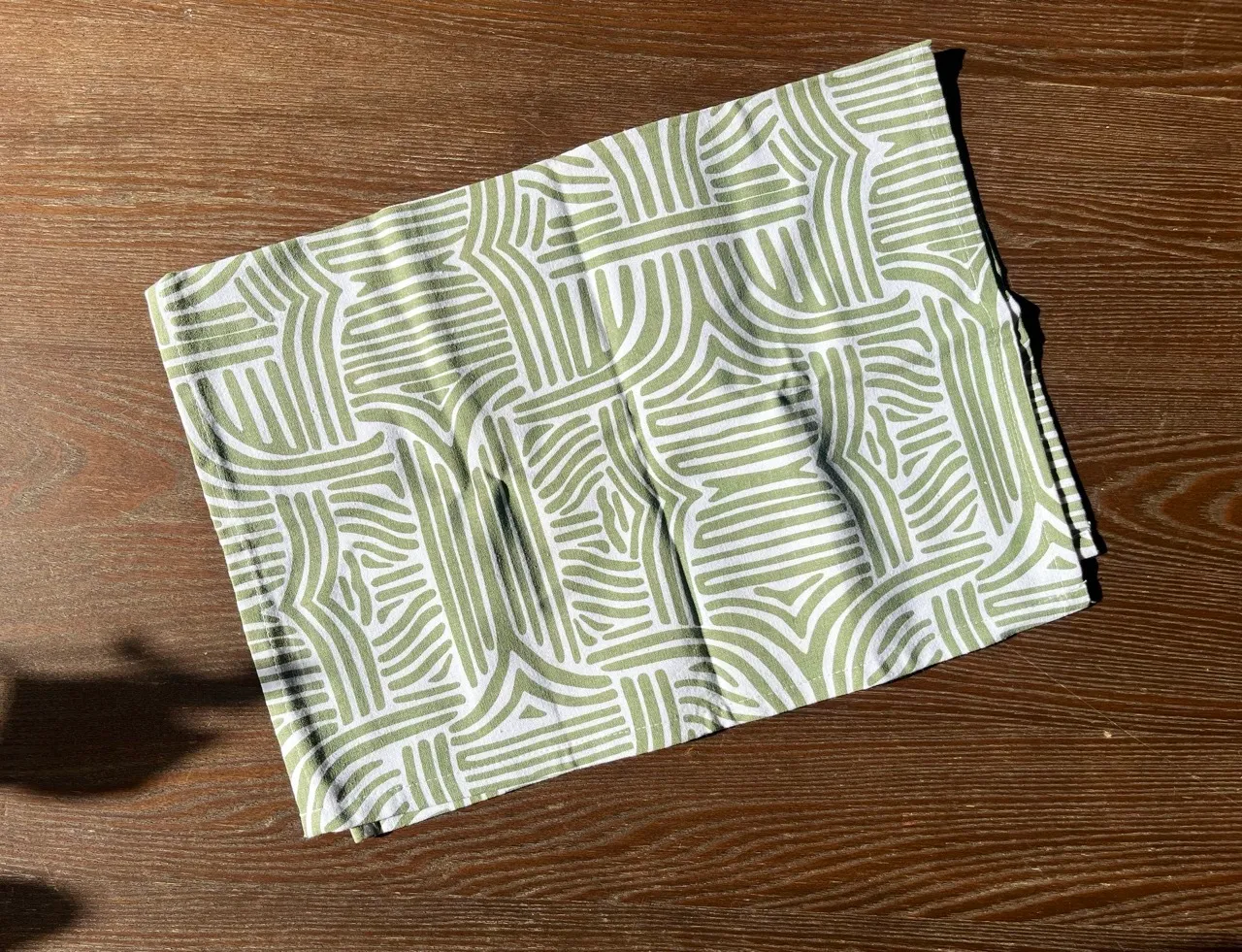 Sage Geometric Dishcloth