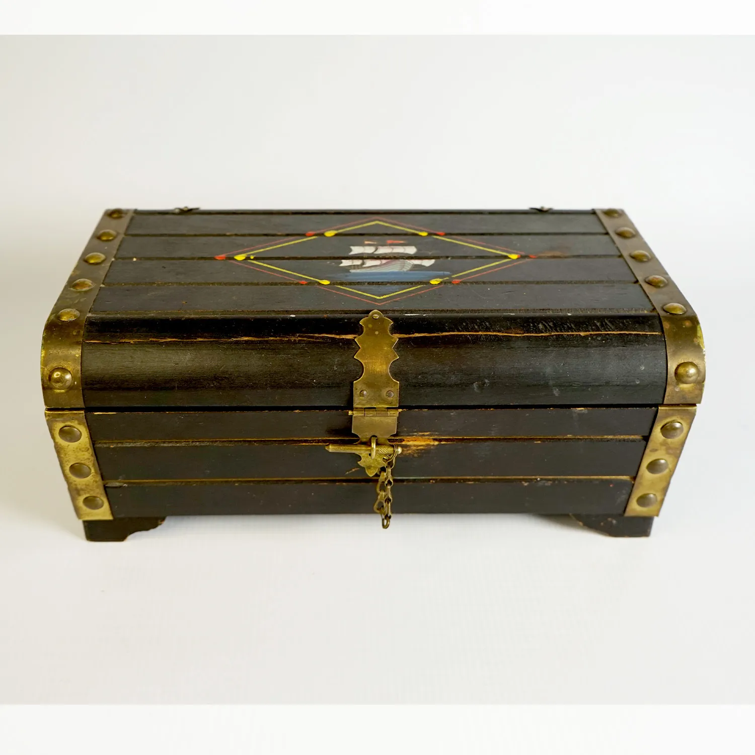 Wood and Brass Jewellery Box