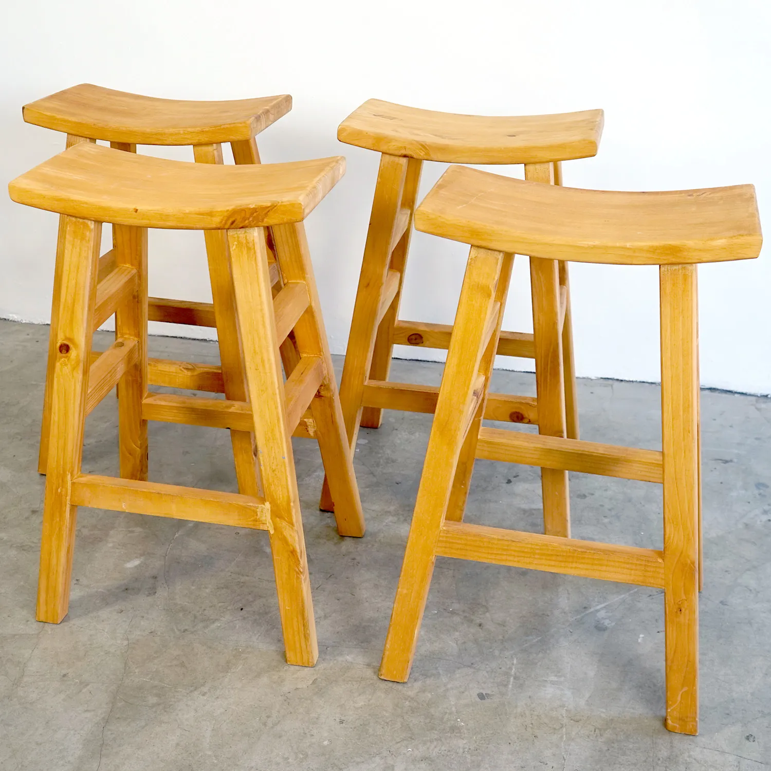 Curved Wooden Barstools