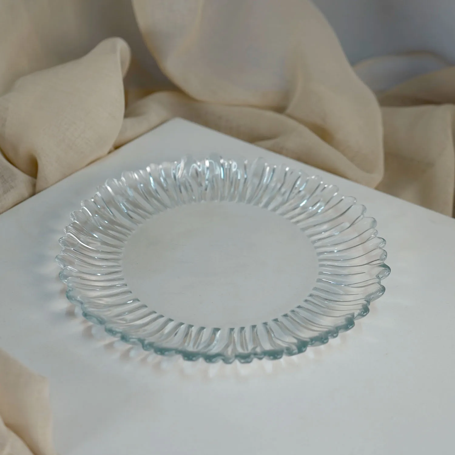 Ice Edged Glass Plate