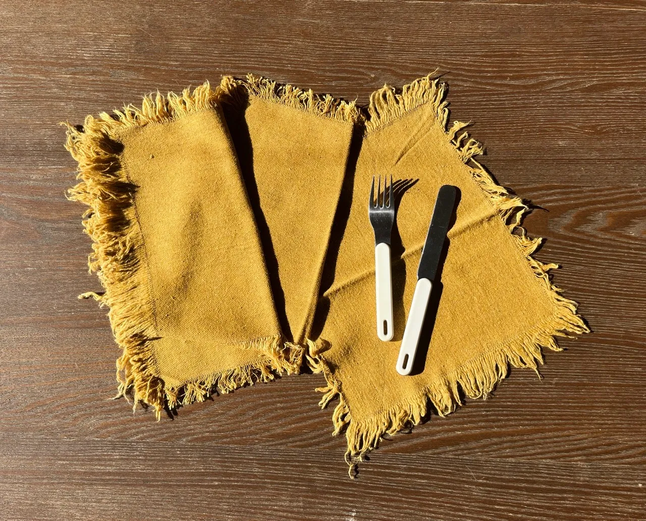 Ochre Fringe Napkins