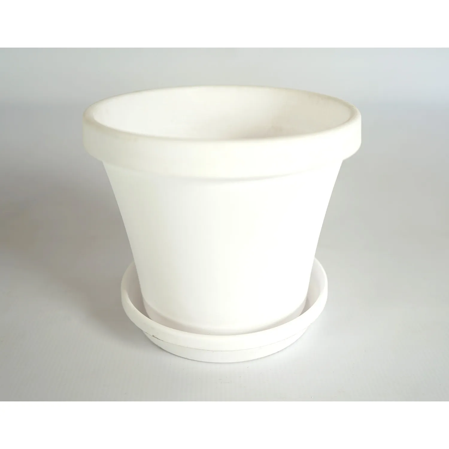 White Plastic Planters