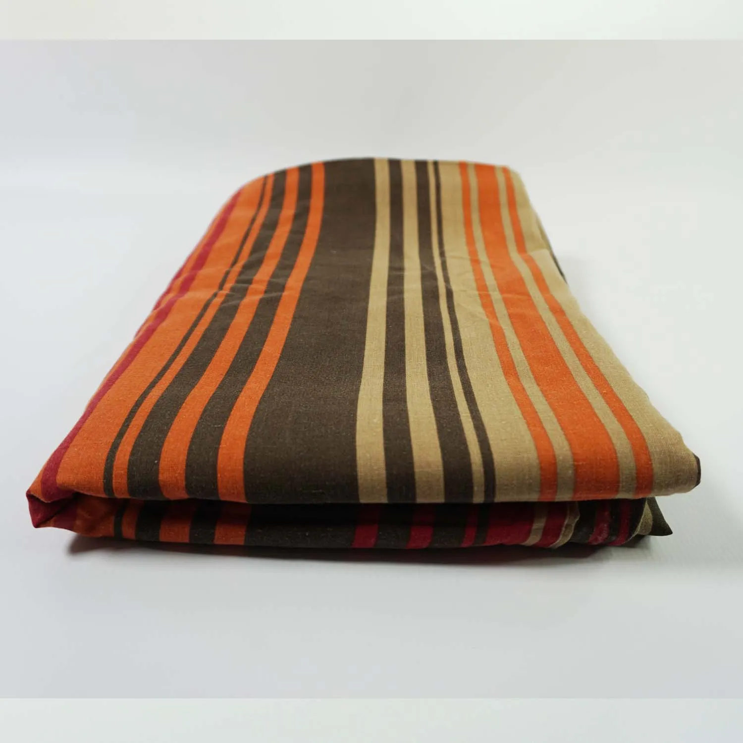 3/4 Duvet Cover, Red, Orange, Brown and Beige Stripe