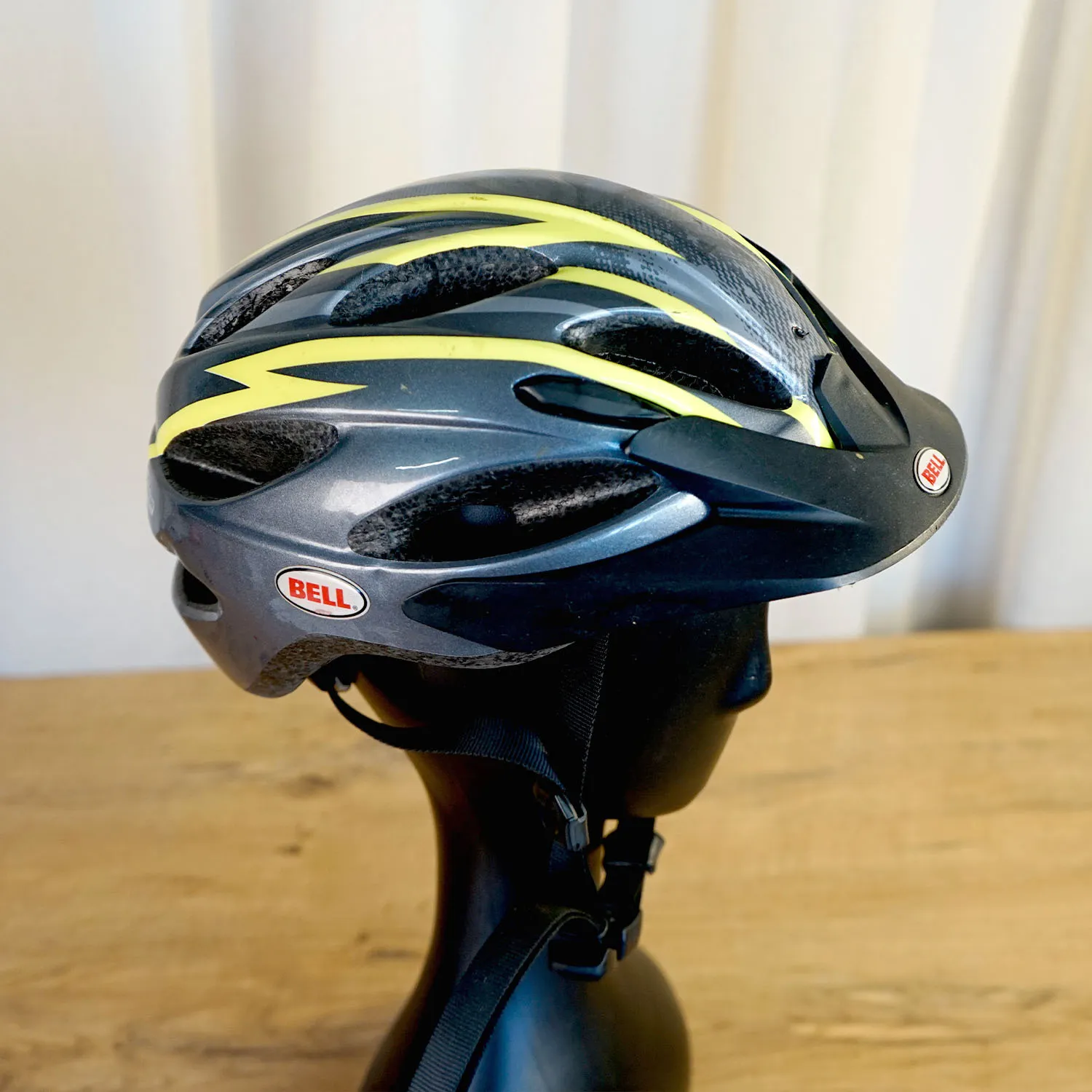 Black and Yellow Bicycle Helmut