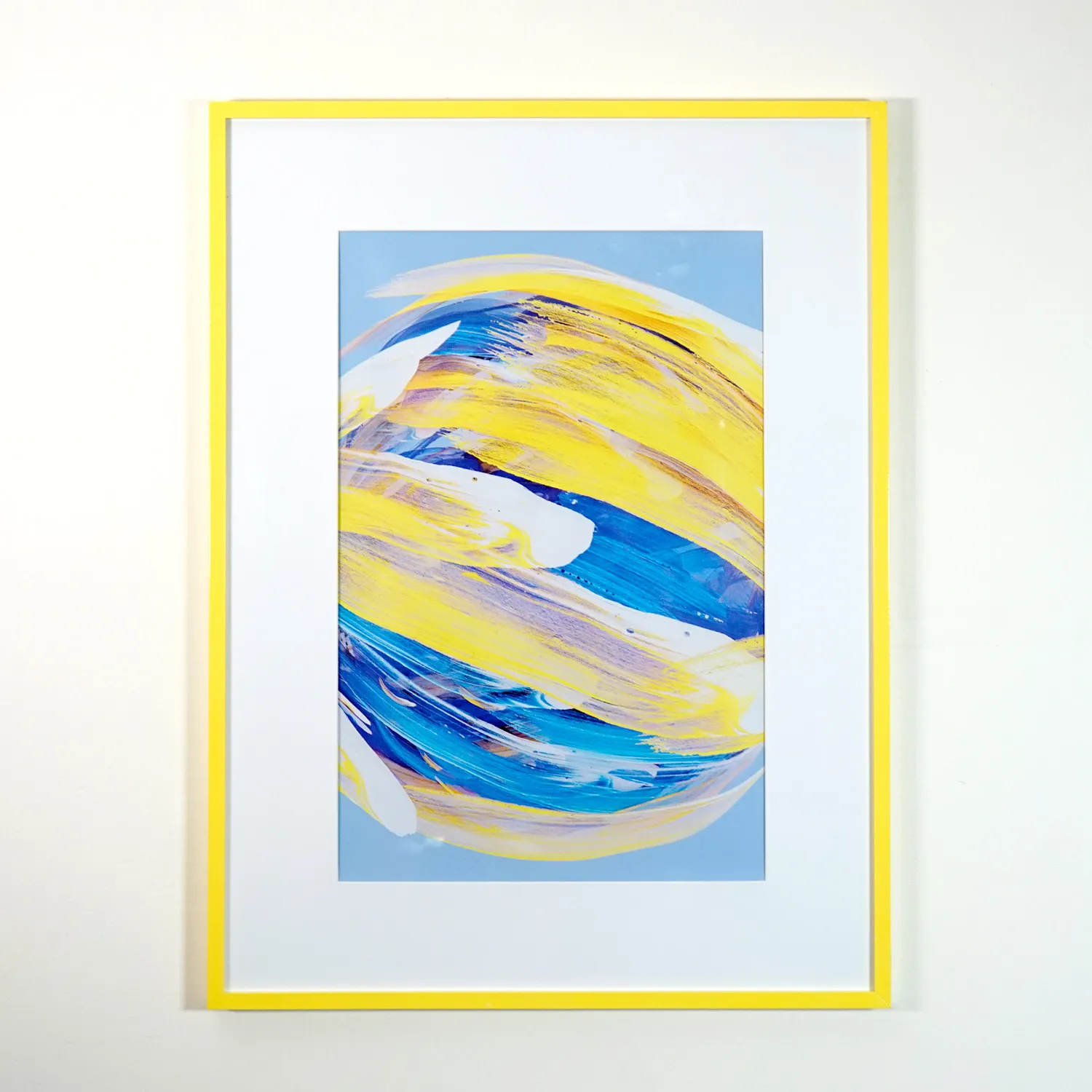 Yellow Frame with Abstract Print