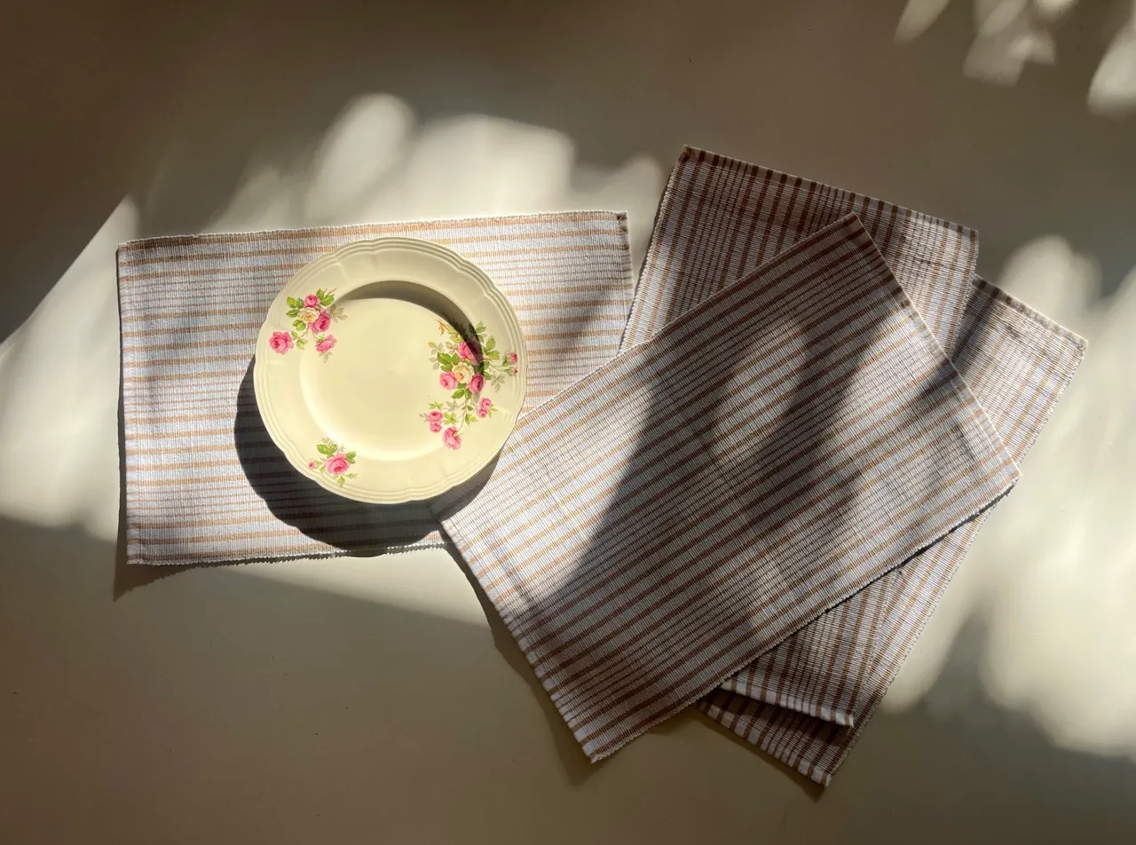 Beige & White Stripe Placemat