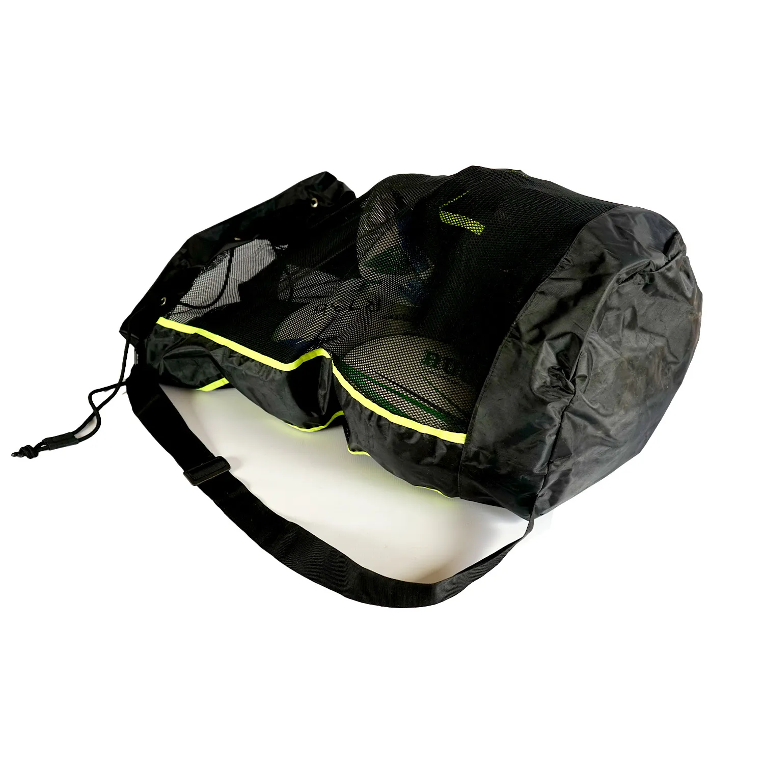Black Mesh Rugby Ball Carry Bag