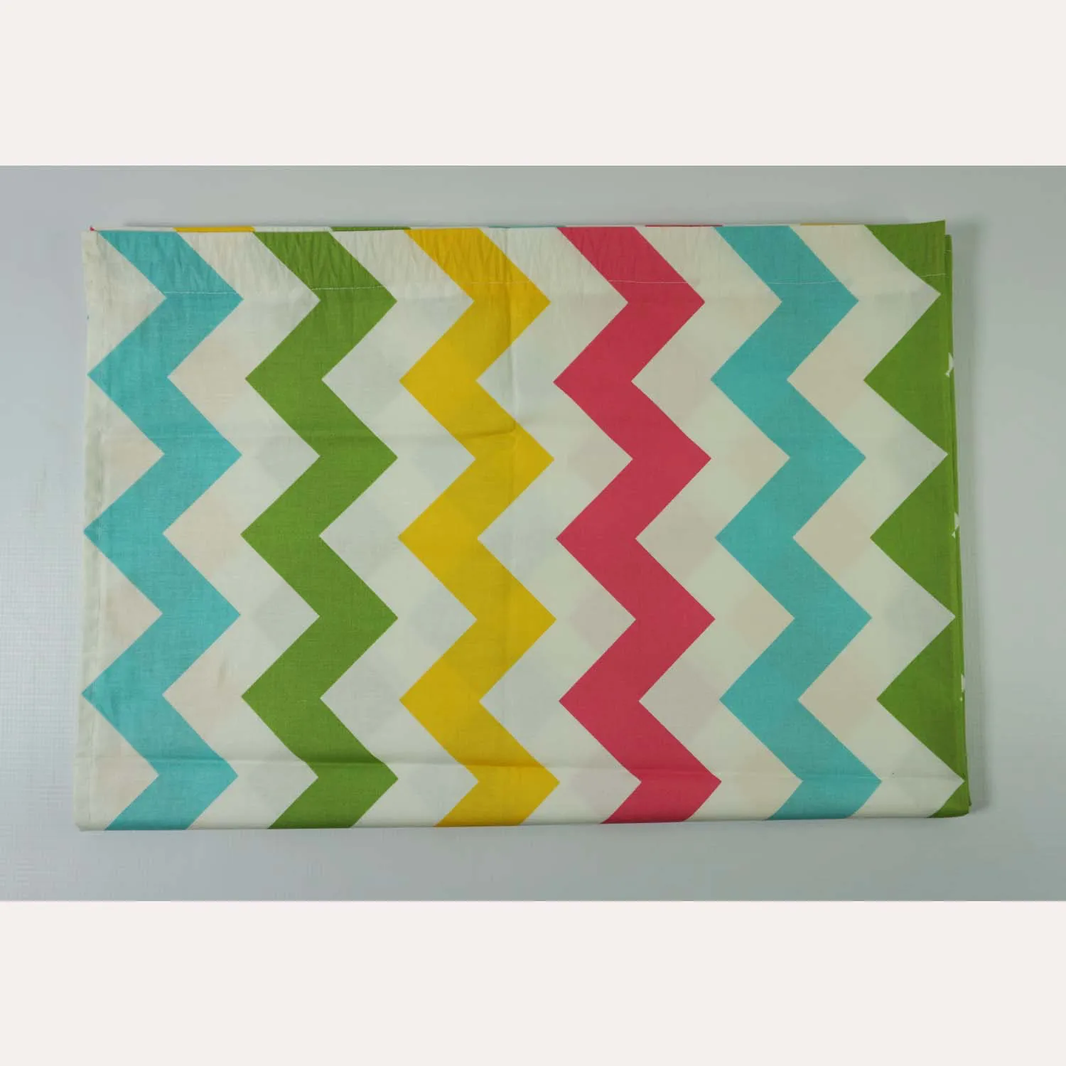 Multi Color Zig Zag Kitchen Curtains, 147cm x 110cm W
