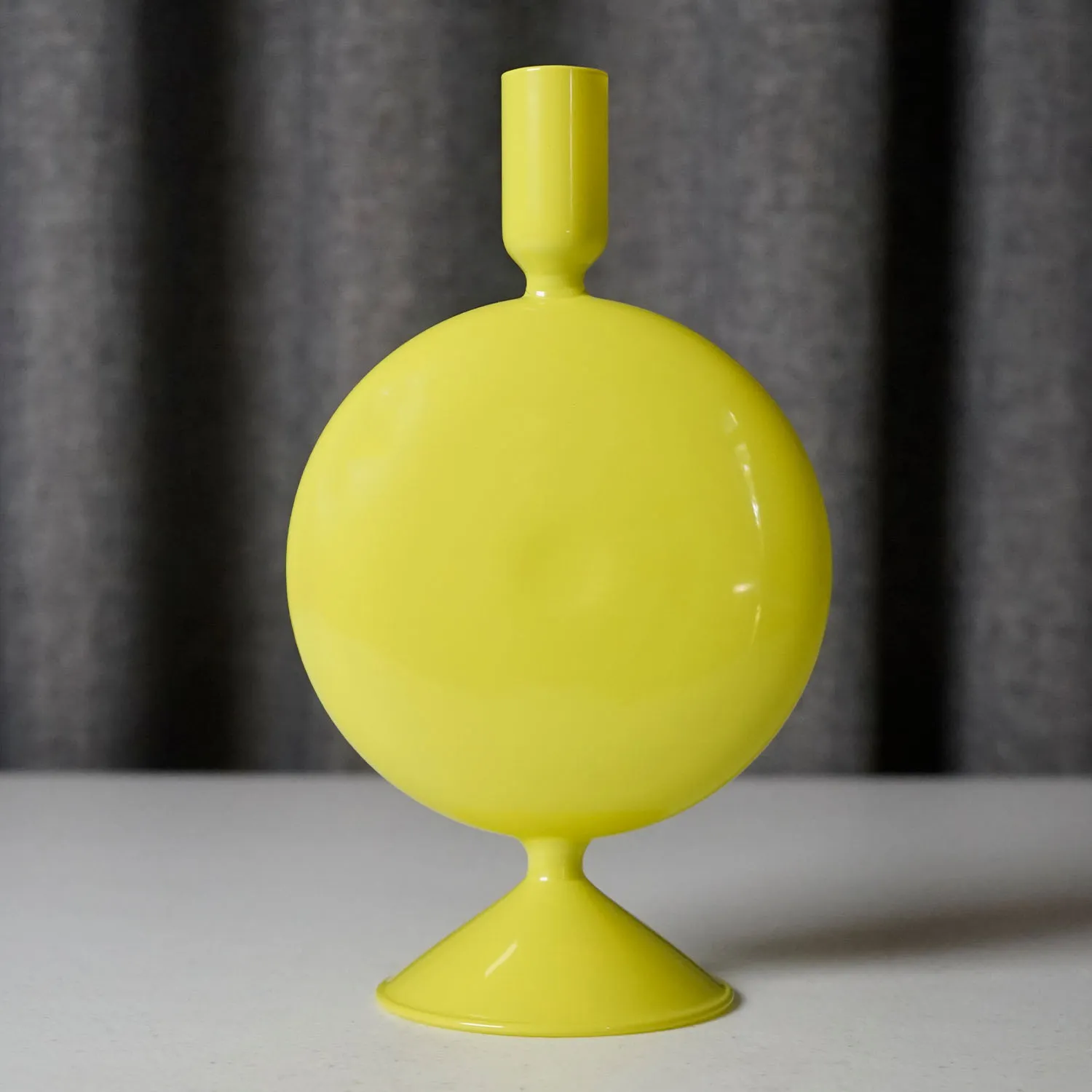 Yellow candle holder