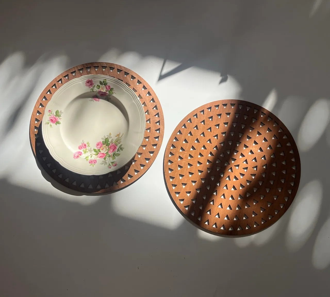 Geometric Wooden Placemat