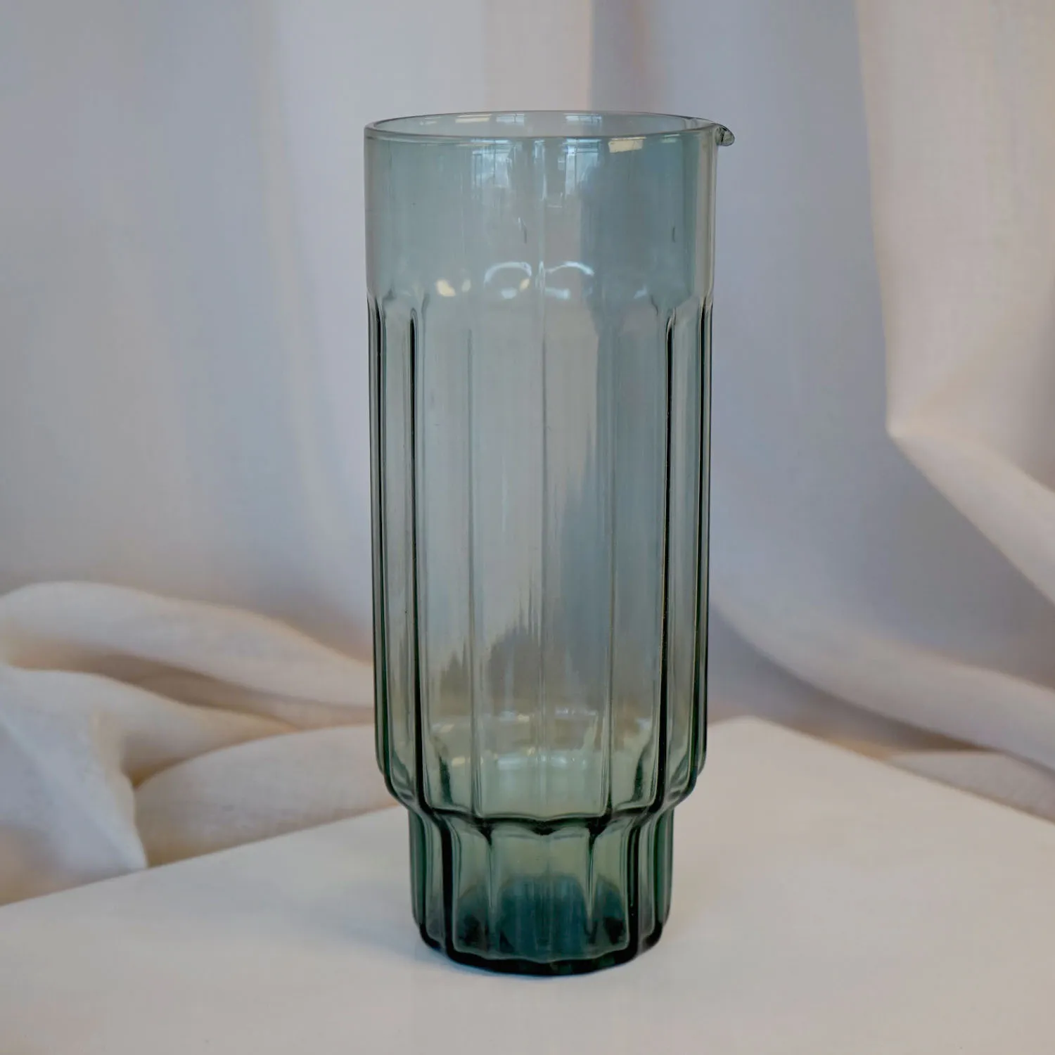 Green glass jug