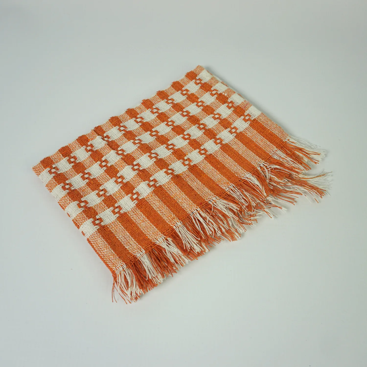 Orange and White Stripe Dish Cloth 2