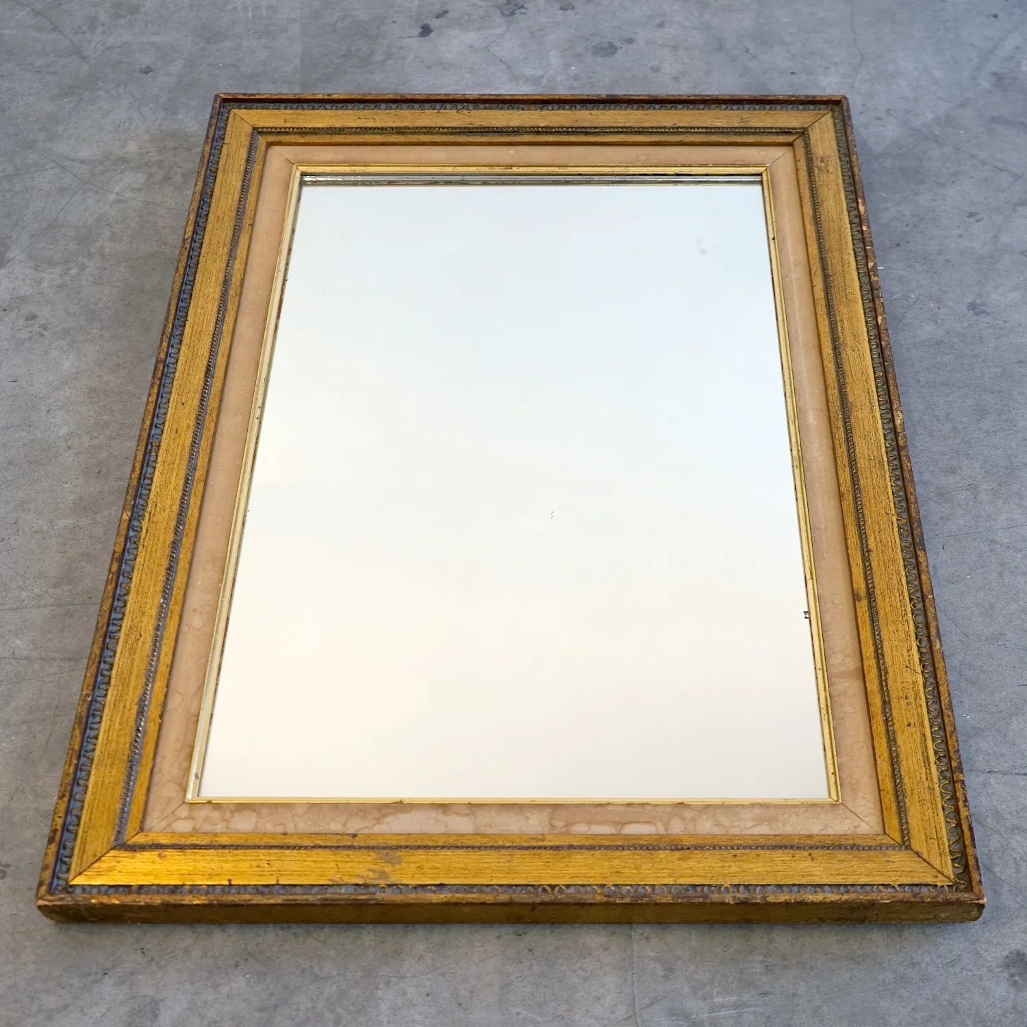 Aged Wooden Gold Framed Mirror