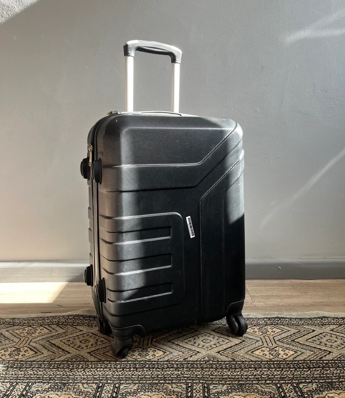 Hard-Shell Black Carry-On Suitcase